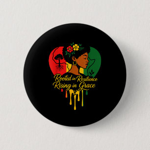 Black history month heritage african american 6 cm round badge