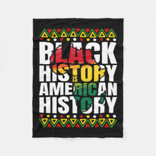 Black History Month Heritage Culture African Ameri Fleece Blanket