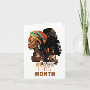 Black History Month History Africa Map Melanin Afr Card