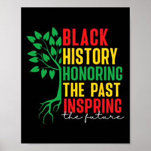 Black History Month Honoring Past Inspiring Future Poster