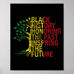 Black History Month Honoring Past Inspiring Future Poster