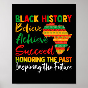 Black History Month Honoring The Past Inspiring Th Poster