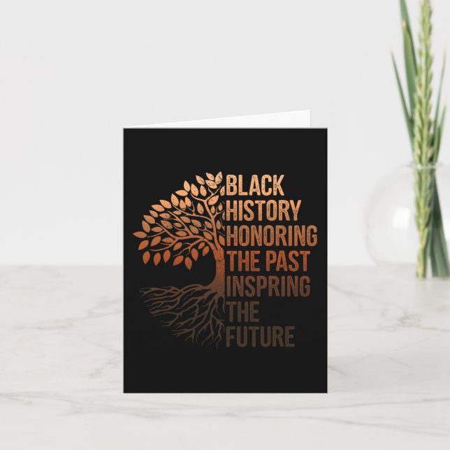 Black History Month Honouring Past Inspiring Futur Card (Front)