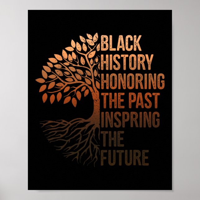 Black History Month Honouring Past Inspiring Futur Poster (Front)