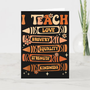 Black History Month I Teach Black History Teacher Card
