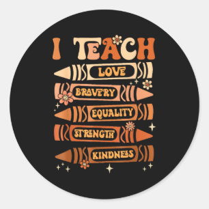 Black History Month I Teach Black History Teacher Classic Round Sticker