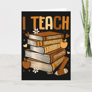 Black History Month I Teach Melanin Book Black Tea Card