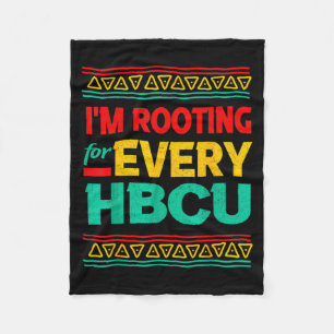 Black History Month Im Rooting For Every Hbcu T Sh Fleece Blanket