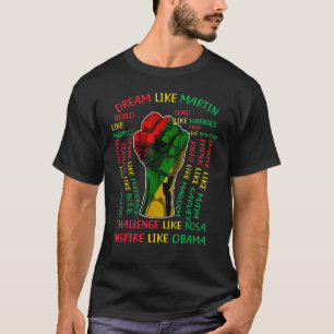 Black History Month Inspirational Leaders Power Fi T-Shirt