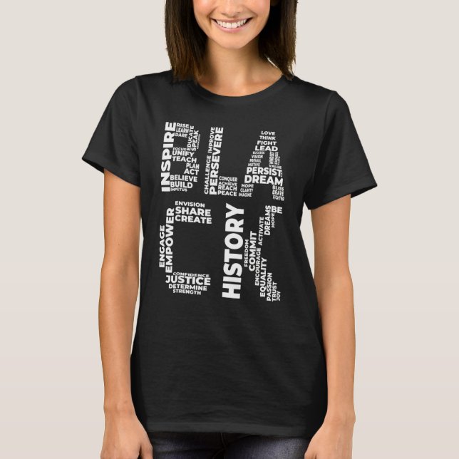 Black History Month Inspiring Leaders African Amer T-Shirt (Front)