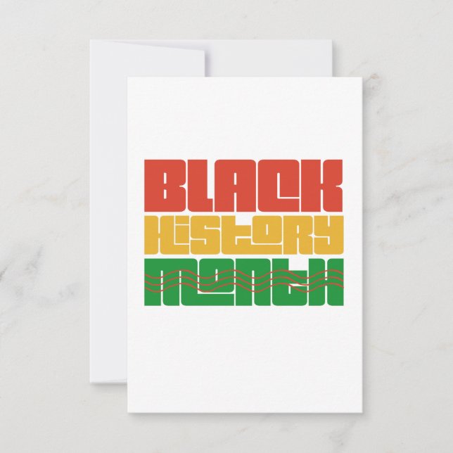 Black History Month It's More Than Just A Month  Thank You Card (Front)