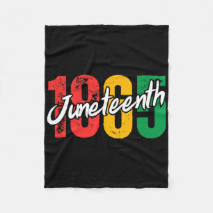 Black History Month Juneteenth 1865 African Men Wo Fleece Blanket