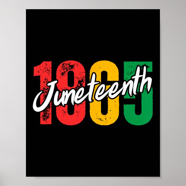 Black History Month Juneteenth 1865 African Men Wo Poster (Front)