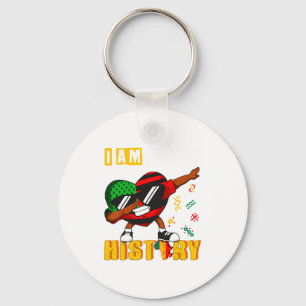 Black History Month Kids Men Women Dabbing Heart A Key Ring