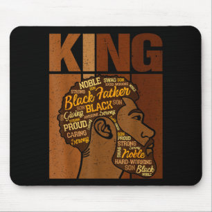 Black History Month King African Melanin Father Me Mouse Mat