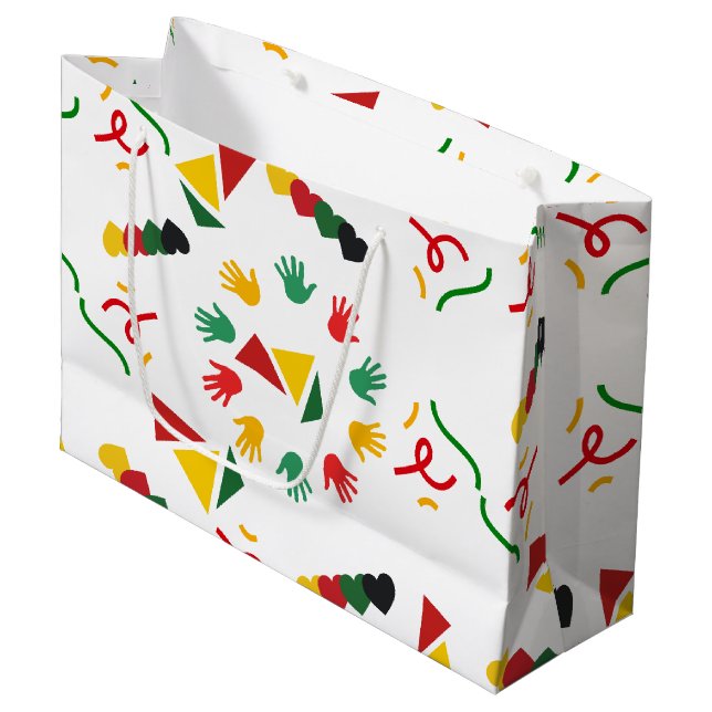Black History Month Large Gift Bag (Front Angled)
