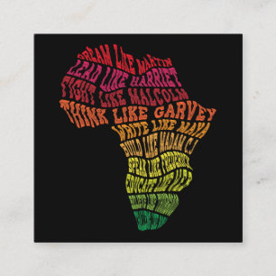 Black History Month Leaders Black History Month Square Business Card