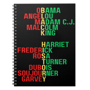Black History Month Leaders Melanin Bruh Sista Notebook