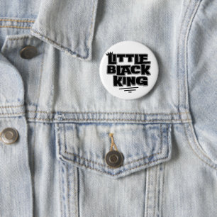 Black History Month Little Black King Button