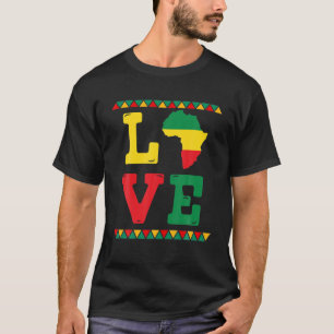 Black History Month Love Africa African American M T-Shirt