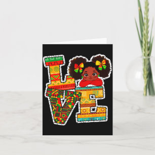 Black History Month Love Afro Toddler Girls Americ Card