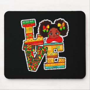 Black History Month Love Afro Toddler Girls Americ Mouse Mat
