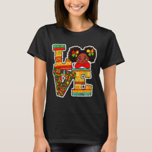 Black History Month Love Afro Toddler Girls Americ T-Shirt