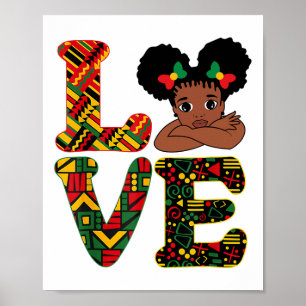 Black History Month Love Pride Design Art Apparel  Poster