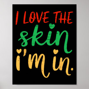 Black History Month Love Skin African Pride Womens Poster