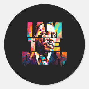 Black History Month Martin Have Dream Luther King Classic Round Sticker