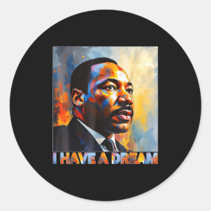 Black History Month Martin Have Dream Luther King Classic Round Sticker