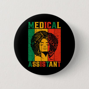 Black History Month Medical Istant African America 6 Cm Round Badge