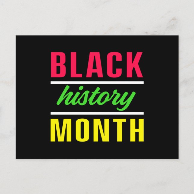 Black History Month Melanin African American Gift Postcard (Front)