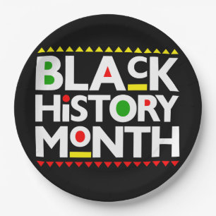 Black History Month Melanin Bruh Sista King Queen Paper Plate