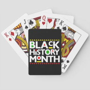 Black History Month Melanin Bruh Sista King Queen Playing Cards