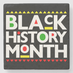 Black History Month Melanin Bruh Sista King Queen Stone Coaster