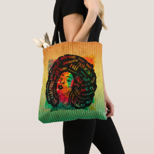 Black History Month Melanin Girl Tote Bag