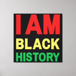 Black History Month Melanin King Queen Sista Bruh Canvas Print