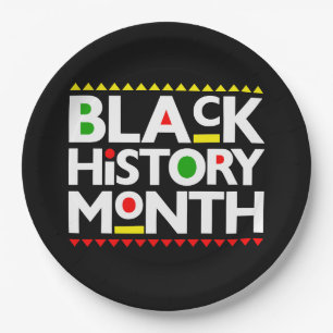 Black History Month Melanin King Queen Sista Bruh Paper Plate