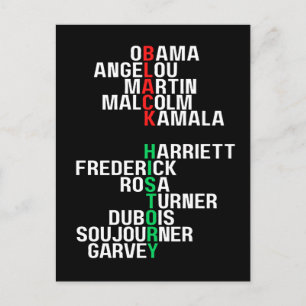 Black History Month Melanin King Queen Sista Bruh Postcard
