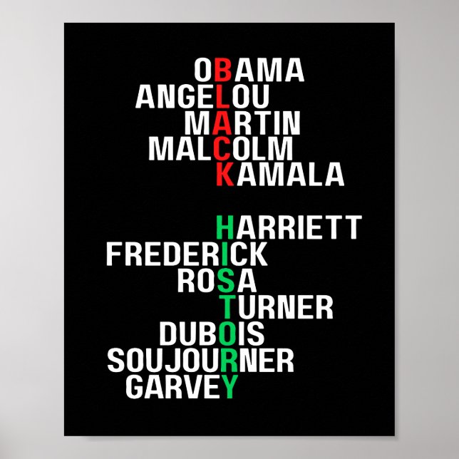 Black History Month Melanin King Queen Sista Bruh Poster (Front)