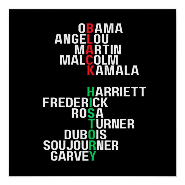 Black History Month Melanin King Queen Sista Bruh Poster (Front)