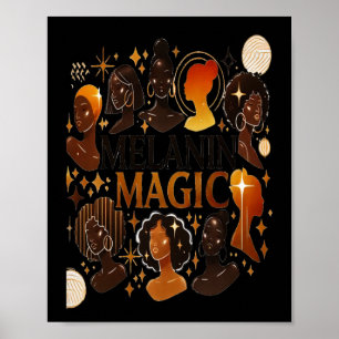 Black History Month- Melanin Magic Sticker  Poster