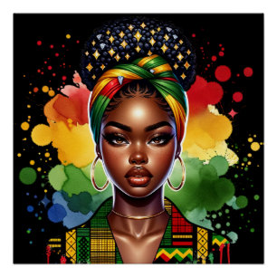 Black History Month Melanin Men Women Kids Poster