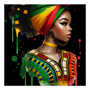 Black History Month Melanin Men Women Kids Poster