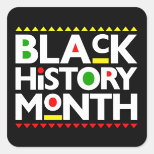 Black History Month Melanin Men Women Kids Square Sticker