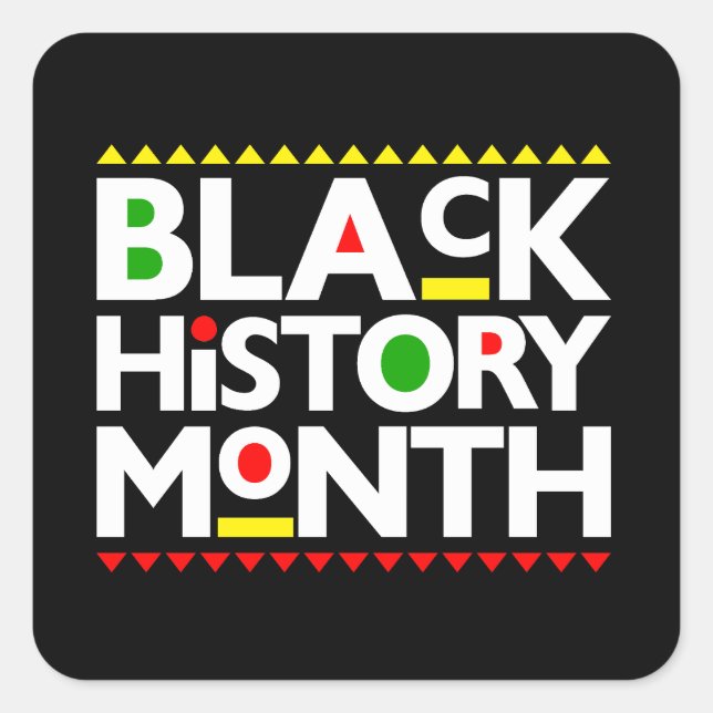 Black History Month Melanin Men Women Kids Square Sticker (Front)