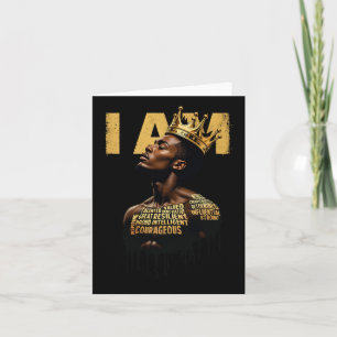 Black History Month Men Dad I Am Empowering Black  Card
