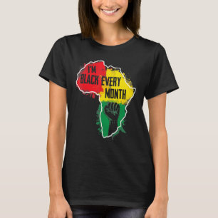 Black History Month Men Women I'm Black African Tr T-Shirt