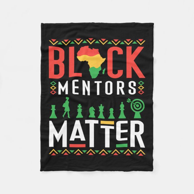 Black History Month Mentors Problem African Americ Fleece Blanket (Front)